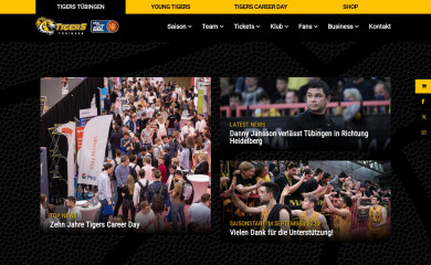 tigers-tuebingen.de screenshot
