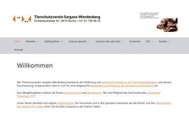 tierschutzbuchssargans.ch screenshot
