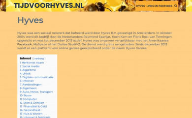 tijdvoorhyves.nl screenshot