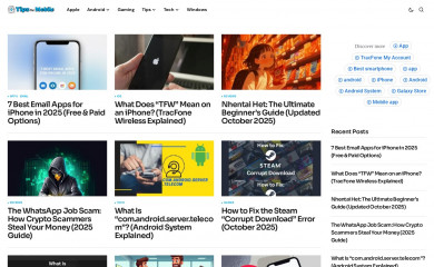 tipsformobile.com screenshot
