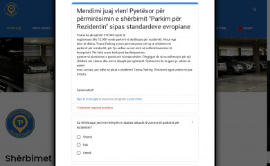 tiranaparking.al screenshot