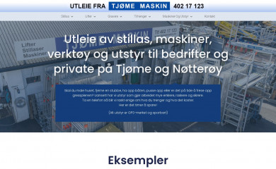 tjomemaskin.no screenshot