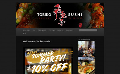 tobikosushi.com screenshot