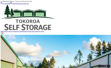 tokoroaselfstorage.co.nz screenshot