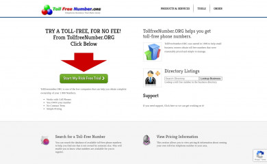 tollfreenumber.org screenshot