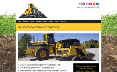 toncaearthmoving.com.au screenshot