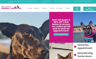 topchoiceanimalhospital.com screenshot