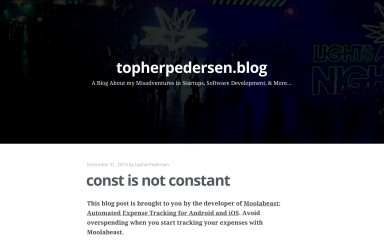 topherpedersen.blog screenshot
