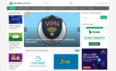 tophostcoupon.com screenshot