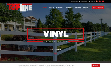 toplinefenceco.com screenshot