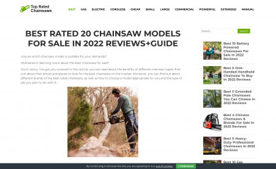 topratedchainsaws.com screenshot