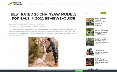 topratedchainsaws.com screenshot