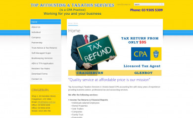 toptax.com.au screenshot