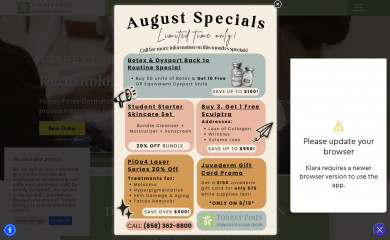 torreypinesderm.com screenshot