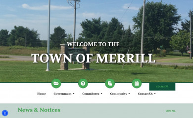 townofmerrillwi.gov screenshot