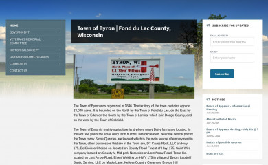 townofbyronwi.gov screenshot