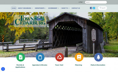 townofcedarburgwi.gov screenshot