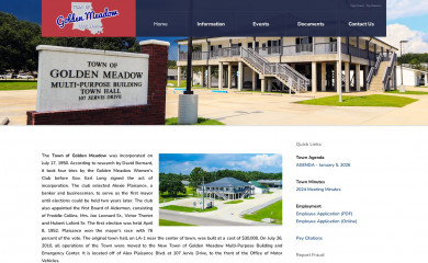 townofgoldenmeadow-la.gov screenshot