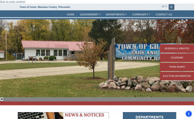 townofgrantshawanowi.gov screenshot