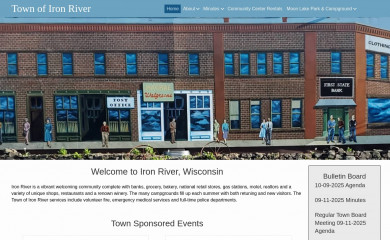 townofironriver.com screenshot