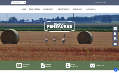townofpensaukee.org screenshot