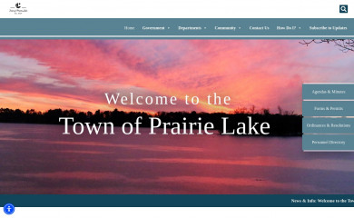 townofprairielake.com screenshot