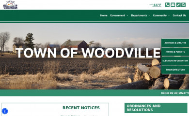 townofwoodvillewi.gov screenshot