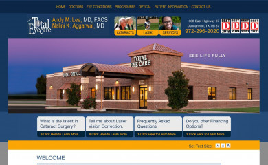 totaleyecaretexas.com screenshot