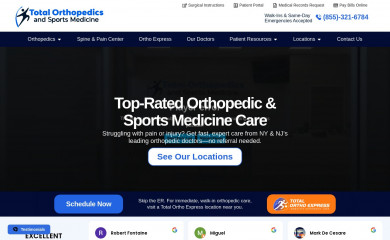 totalorthosportsmed.com screenshot