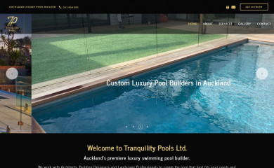 tranquilitypools.co.nz screenshot