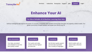 transcribeme.com screenshot