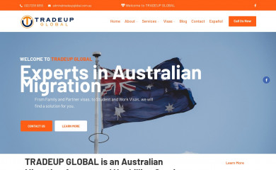 tradeupglobal.com.au screenshot