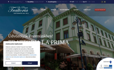 trattorialaprima.hu screenshot