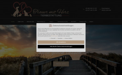 trauermitherz.at screenshot