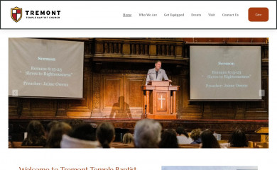 tremonttemple.com screenshot