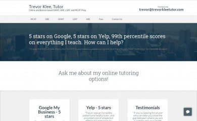 trevorkleetutor.com screenshot