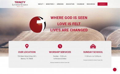 trinityofblanco.com screenshot
