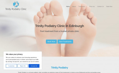 trinitypodiatry.co.uk screenshot