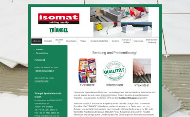 triangel-spezialbaustoffe.de screenshot