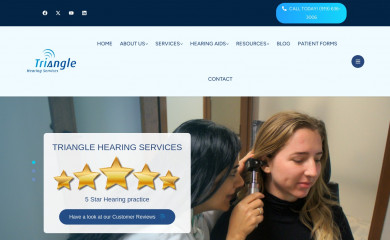trianglehearing.com screenshot