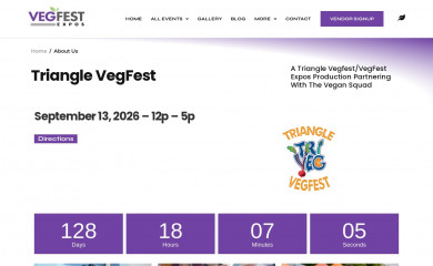 trianglevegfest.com screenshot