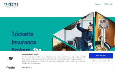 trickettsinsurance.co.uk screenshot