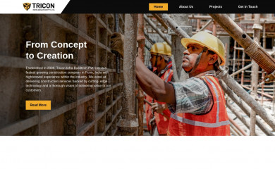 triconinfra.in screenshot