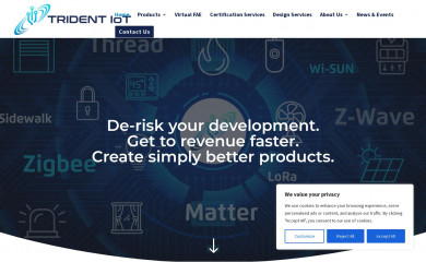 tridentiot.com screenshot