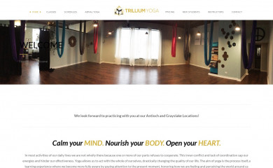 trilliumyogastudio.com screenshot