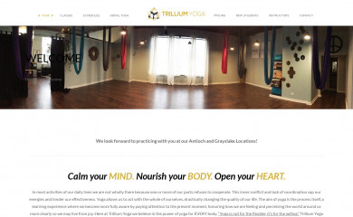 trilliumyogastudio.com screenshot