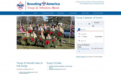 troop23wheaton.org screenshot