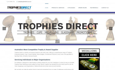 trophiesdirect.com.au screenshot