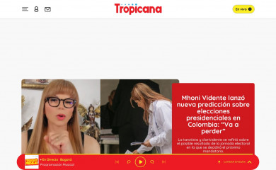 tropicanafm.com screenshot