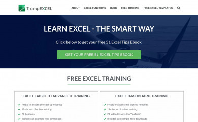 trumpexcel.com screenshot